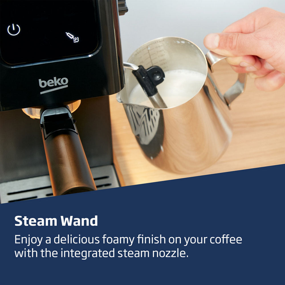 Beko CEP5302B CaffeExperto Manual Espresso Coffee Machine with Steam Wand - Black