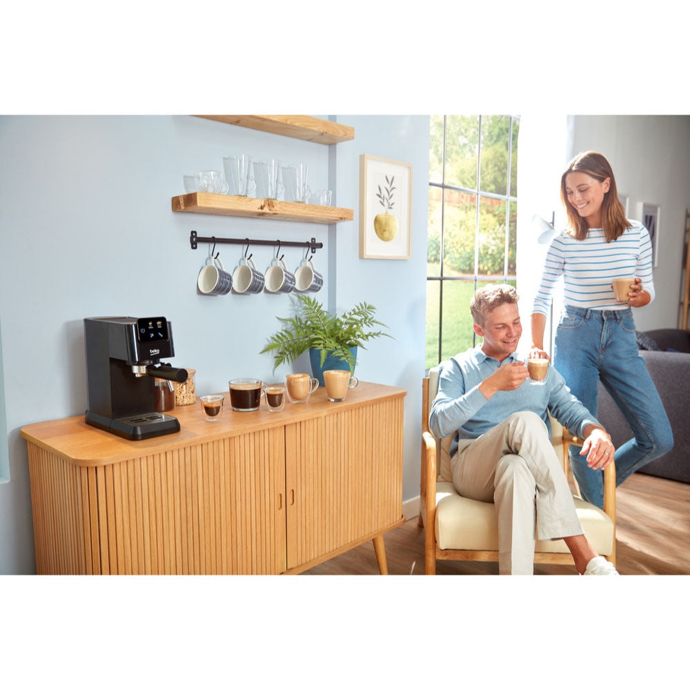 Beko CEP5302B CaffeExperto Manual Espresso Coffee Machine with Steam Wand - Black