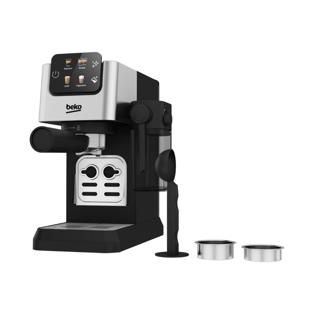 Beko CEP5304X CaffeExperto Manual Espresso Coffee Machine with Steam Wand - Black
