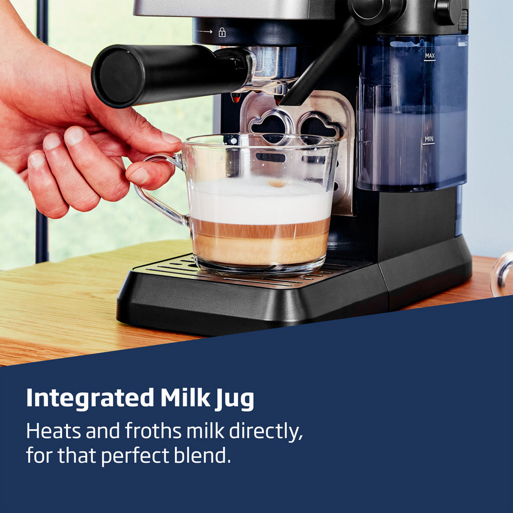 Beko CEP5304X CaffeExperto Manual Espresso Coffee Machine with Steam Wand - Black