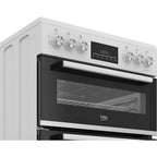 Beko EDC6731W 60cm Double Oven Electric Cooker with Vitroceramic Hob – White