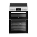 Beko EDC6731W 60cm Double Oven Electric Cooker with Vitroceramic Hob – White