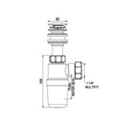 McAlpine All in One Fast Fix Basin Clicker Waste with Bottle Trap