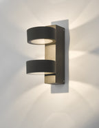 Bohdan Outdoor 2 Light Wall Light Matt Grey IP65 LED<br>Matt Grey