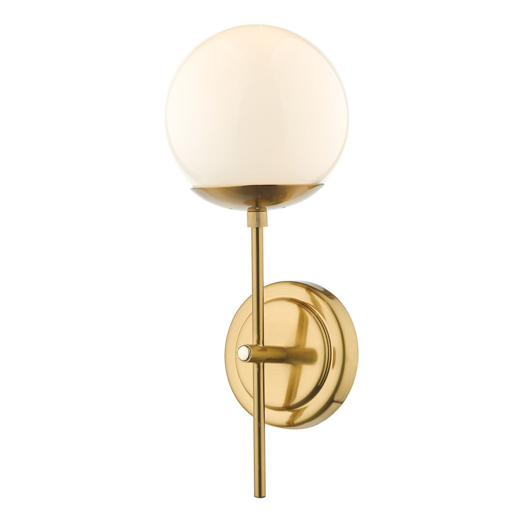 Bombazine Wall Light Natural Brass Opal Glass<br>Natural Solid Brass
