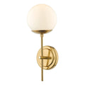 Bombazine Wall Light Natural Brass Opal Glass<br>Natural Solid Brass