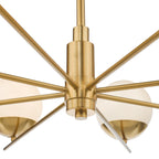 Bombazine 8 Light Pendant Natural Brass Opal Glass<br>Natural Solid Brass