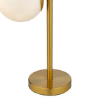 Bombazine 2 Light Table Lamp Natural Brass Opal Glass<br>Natural Solid Brass