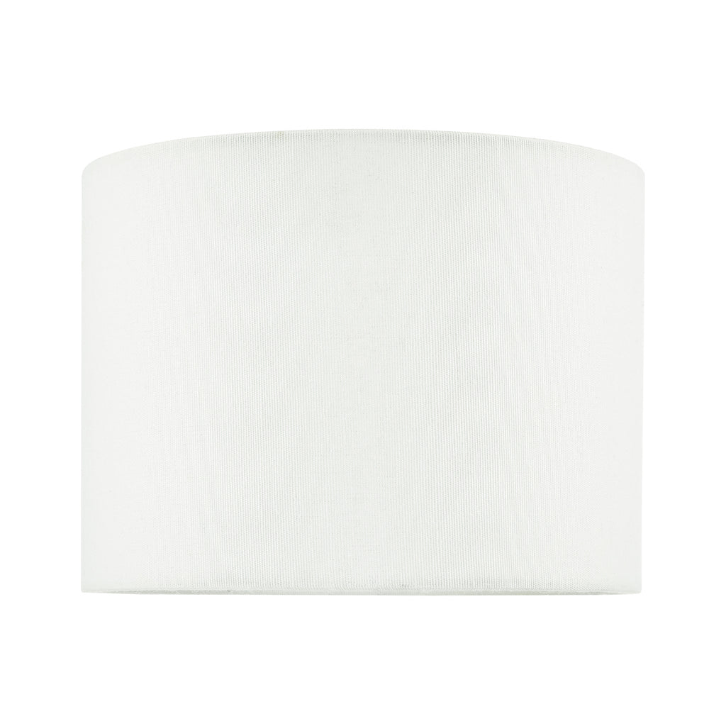 Boris White Cotton Drum Shade 20cm<br>White