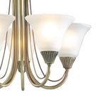 Boston 5 Light Semi Flush Antique Brass<br>Antique Brass