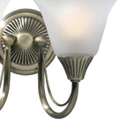 Boston 2 Light Wall Light Antique Brass Opaque Glass<br>Antique Brass