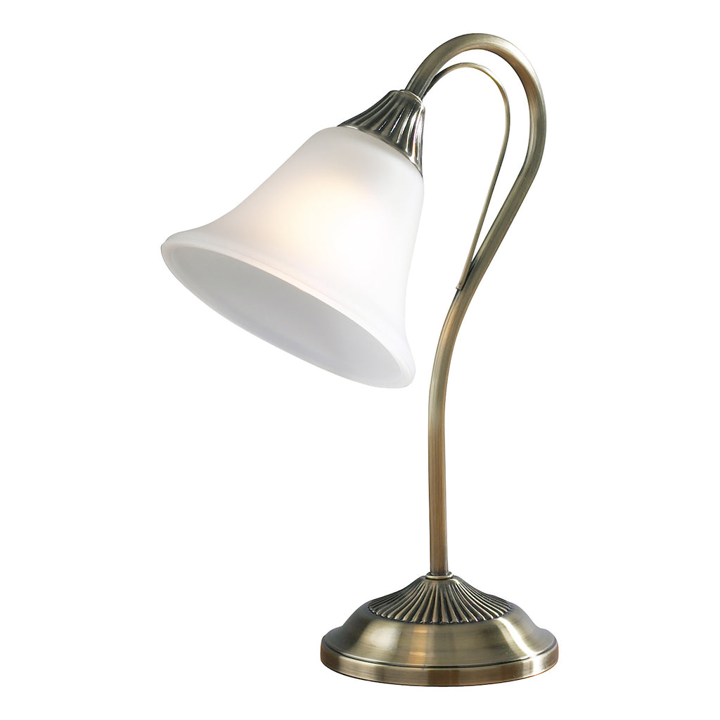 Boston Table Lamp Antique Brass Opaque Glass<br>Antique Brass