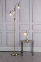 Boston Table Lamp Antique Brass Opaque Glass<br>Antique Brass