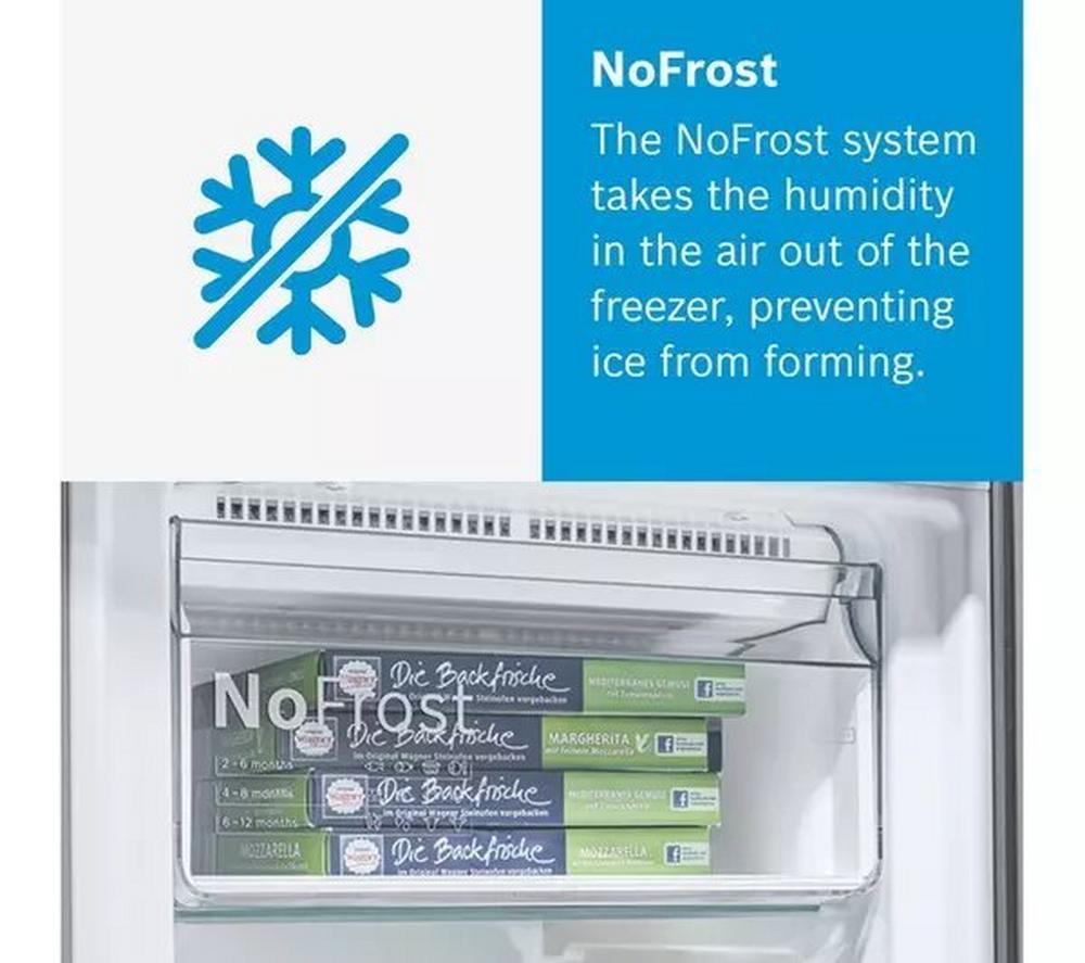 Bosch KGN34NLEAG 60cm 50/50 Frost Free Fridge Freezer - Silver