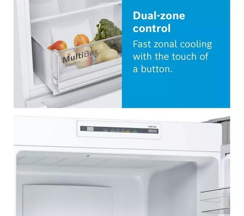 Bosch KGN34NLEAG 60cm 50/50 Frost Free Fridge Freezer - Silver