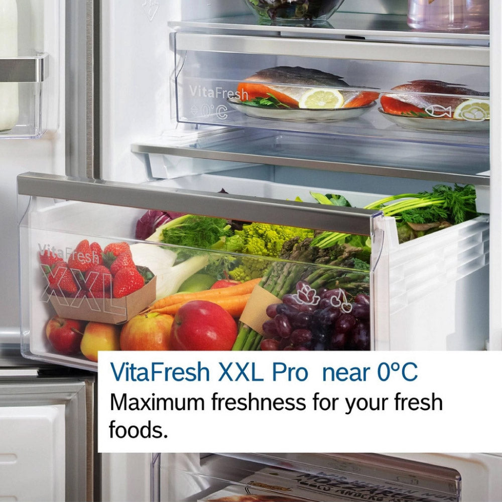 Bosch KGN392LAGG 60cm 60/40 Total No Frost Fridge Freezer - Stainless Steel Look