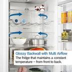Bosch KGN392LAGG 60cm 60/40 Total No Frost Fridge Freezer - Stainless Steel Look