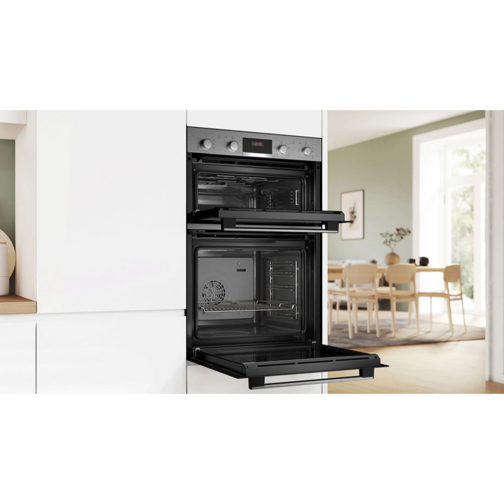 Bosch MBA533BS3B Series 4 - 60cm Built In Double Oven - Stainless Steel