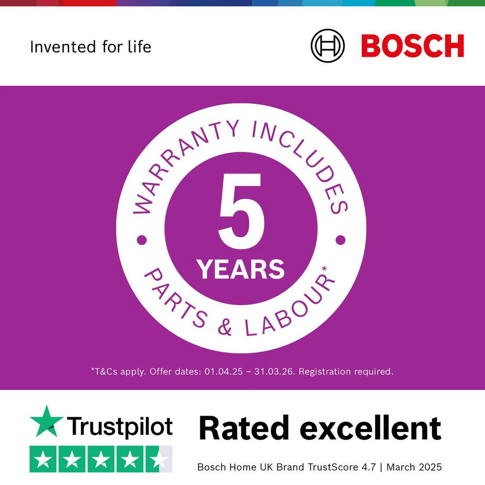 Bosch SMS26AW08G 60cm Dishwasher - White 12 Place Settings