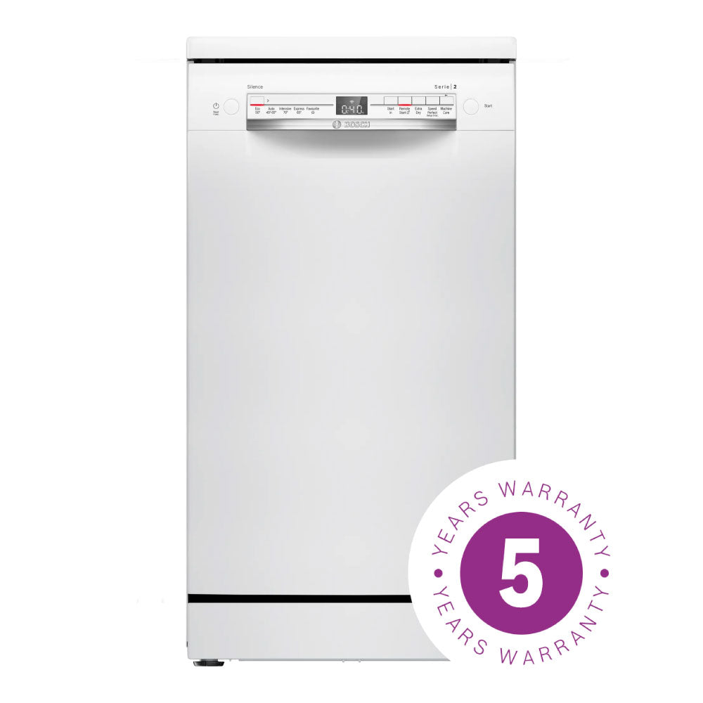 Bosch SPS2IKW01G Slimline Dishwasher - White - 9 Place Settings
