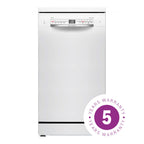 Bosch SPS2IKW01G Slimline Dishwasher - White - 9 Place Settings