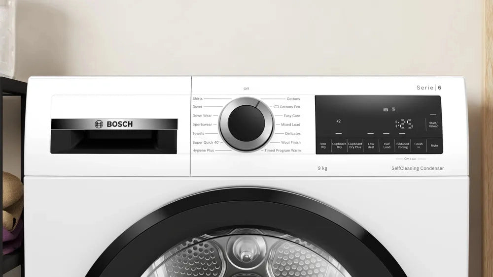 Bosch Series 6 WQG24502GB 9kg Heat Pump Tumble Dryer - White