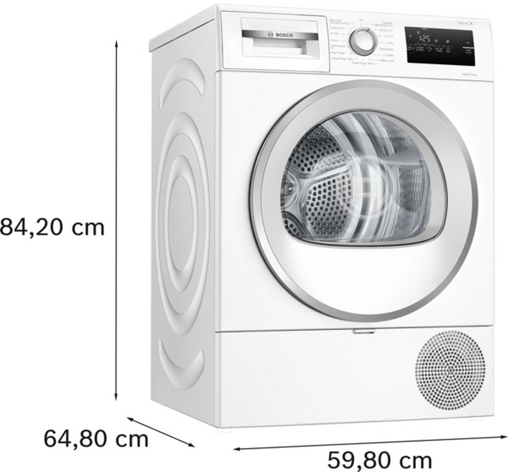 Bosch Series 4 WTH85226GB 8kg Heat Pump Tumble Dryer - White