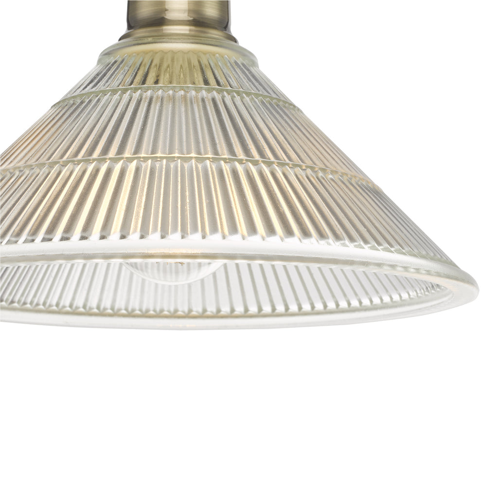 Boyd 1 Light Flush Antique Brass with Glass Shade <br>Antique Brass