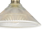 Boyd 1 Light Flush Antique Brass with Glass Shade <br>Antique Brass