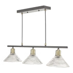 Boyd 3 Light Bar Antique Brass with Glass Shade <br>Antique Brass