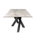 Brando Gloss Ceramic Auto-Rise Extending Dining Table Grey - 160-200cm