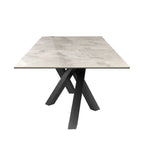 Brando Gloss Ceramic Auto-Rise Extending Dining Table Grey - 160-200cm