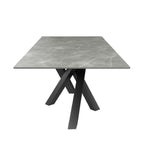Brando Matte Ceramic Auto-Rise Extending Dining Table Grey - 160-200cm