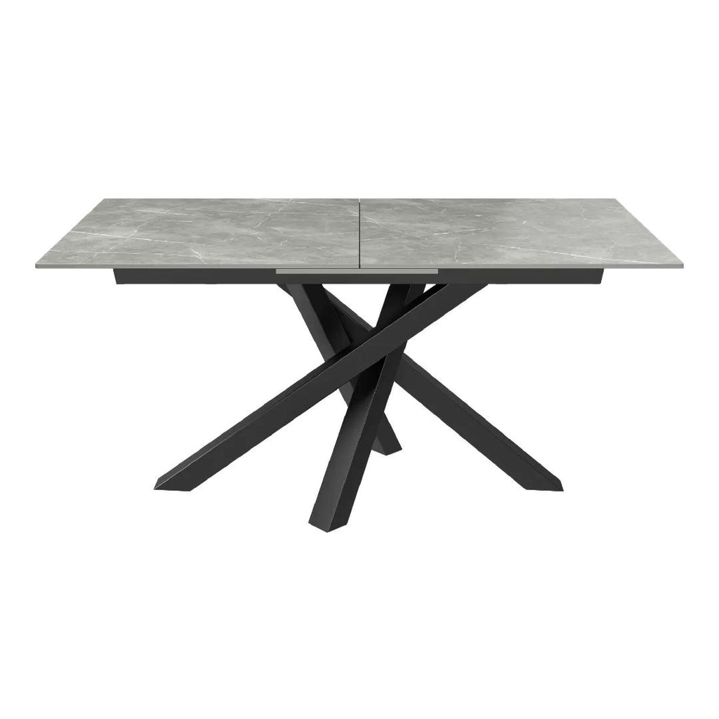 Brando Matte Ceramic Auto-Rise Extending Dining Table Grey - 160-200cm
