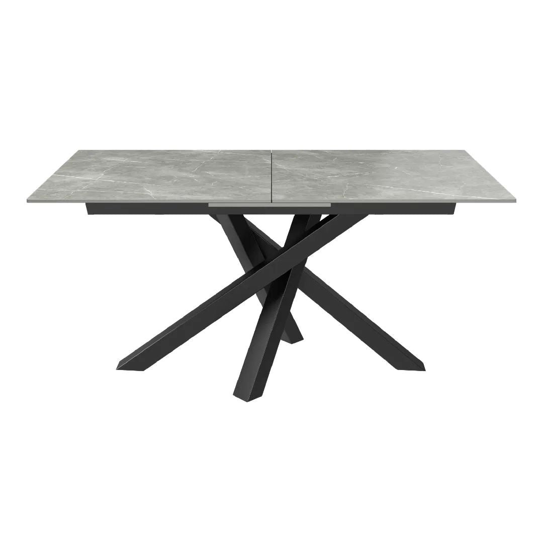Brando Matte Ceramic Auto-Rise Extending Dining Table Grey - 160-200cm