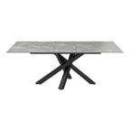 Brando Matte Ceramic Auto-Rise Extending Dining Table Grey - 160-200cm