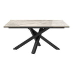 Brando Gloss Ceramic Pull-Out Extending Dining Table Grey - 160-240cm