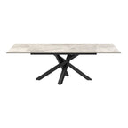 Brando Gloss Ceramic Pull-Out Extending Dining Table Grey - 160-240cm