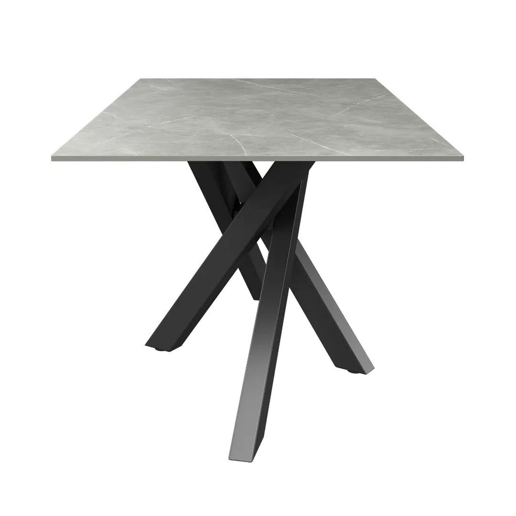 Brando fixed Matt ceramic Dining Table Grey - 160cm