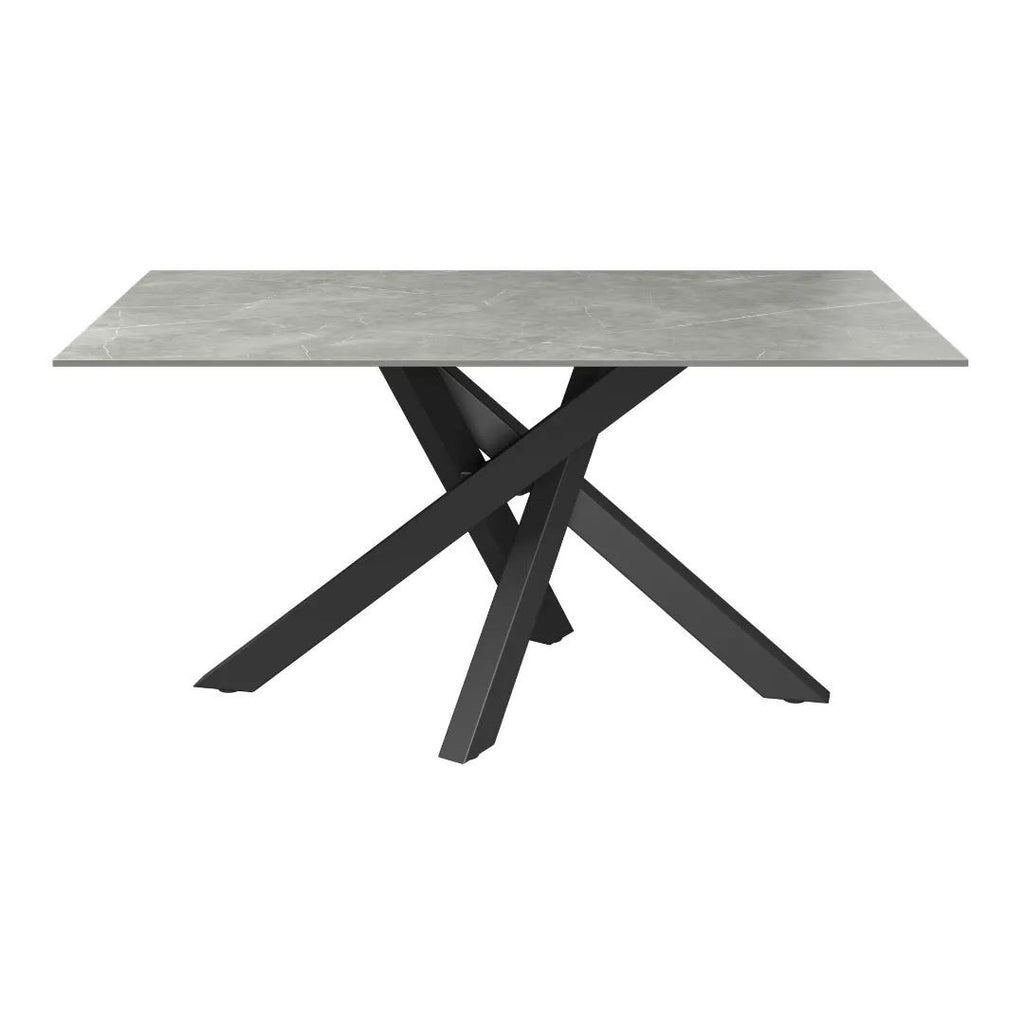 Brando fixed Matt ceramic Dining Table Grey - 160cm
