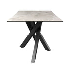 Brando Fixed Gloss Ceramic Dining Table Light Grey - 160cm