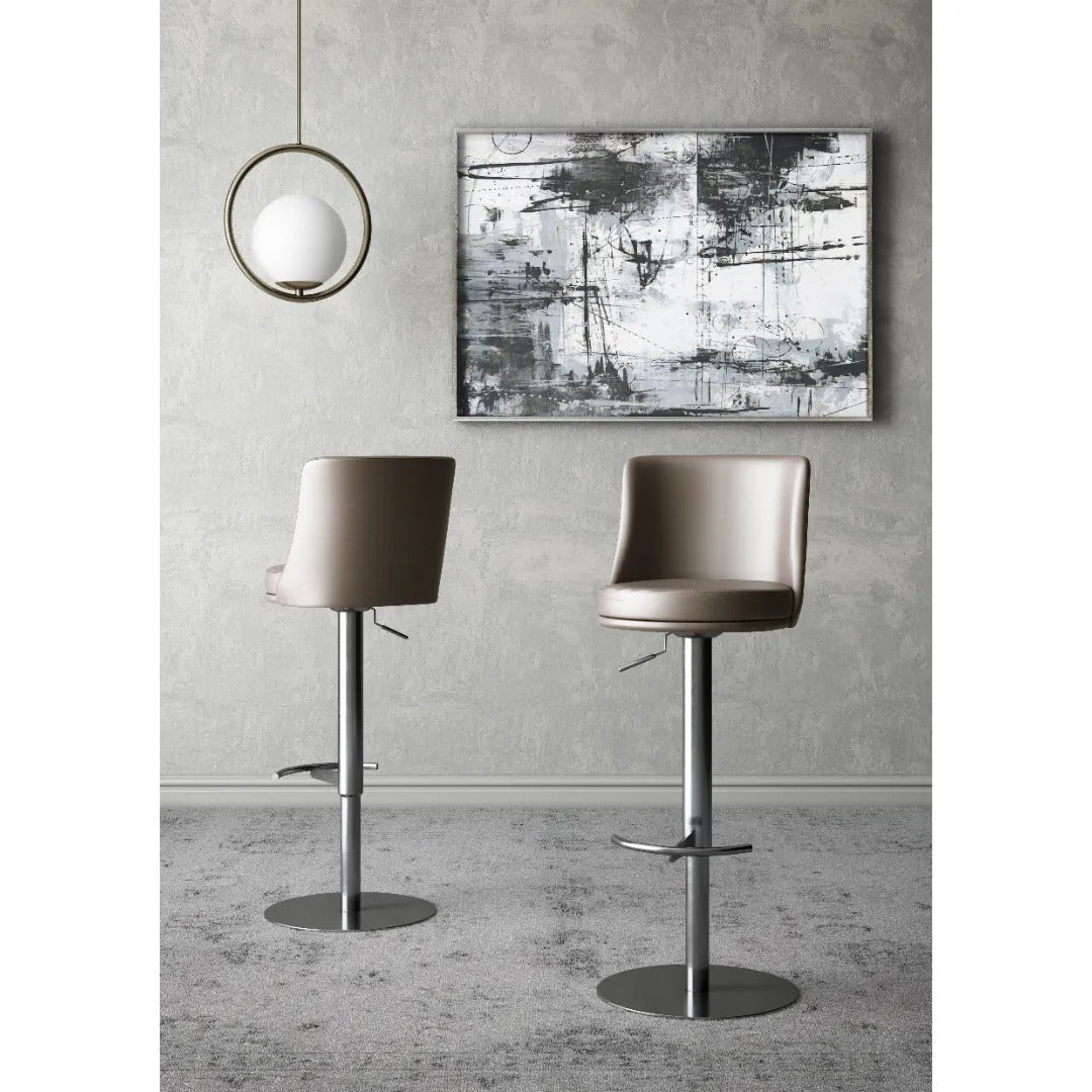 Bruno Bar Stools Taupe - Pair