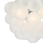 Bubbles 6 Light Pendant Polished Chrome Frosted Glass<br>White Frosted Glass