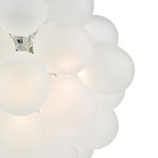 Bubbles 6 Light Pendant Polished Chrome Frosted Glass<br>White Frosted Glass