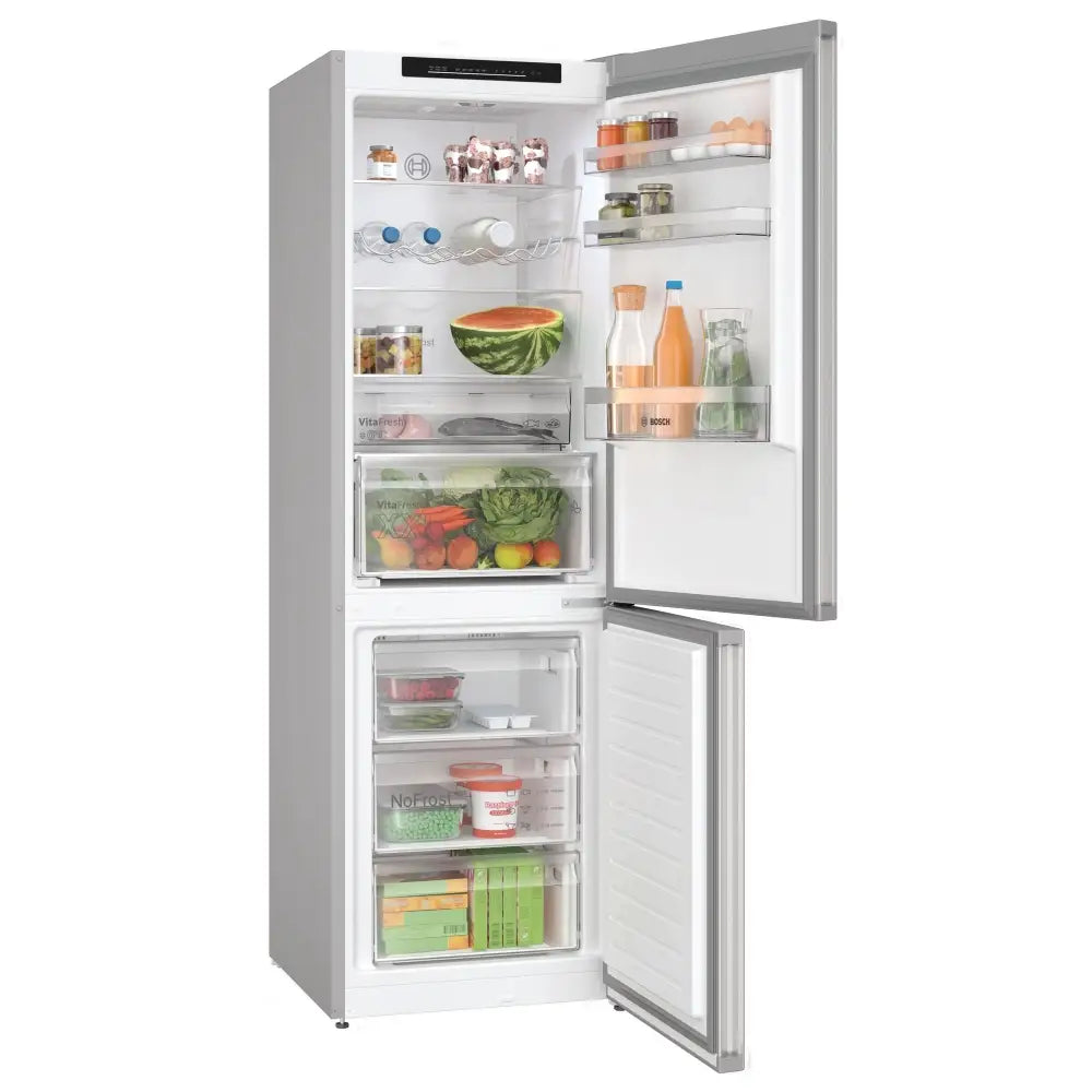 Bosch KGN362LDFG 60cm 70/30 Frost Free Fridge Freezer - Inox-look