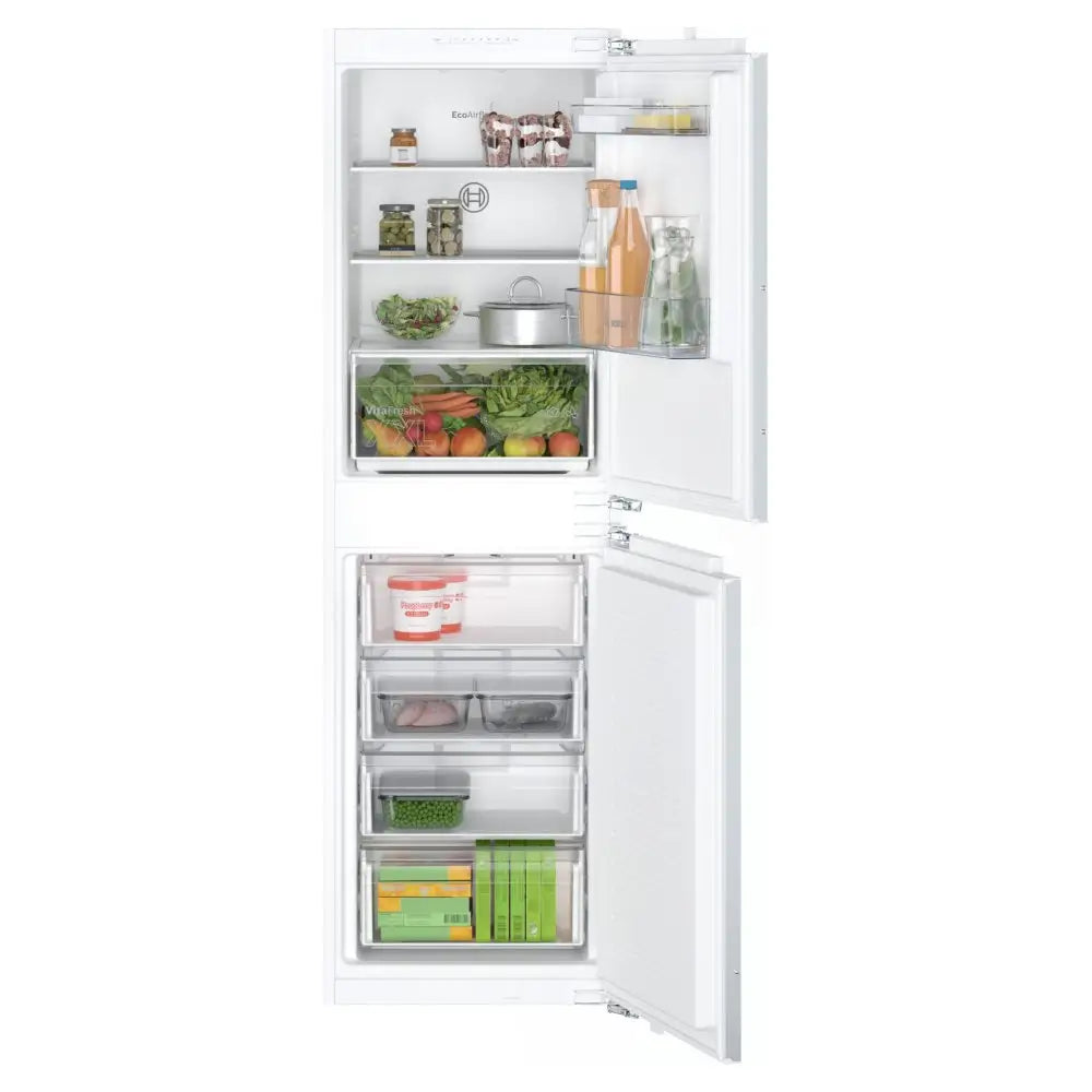 Bosch Series 2 KIN85NFE0G 177cm High 50/50 Integrated Fridge Freezer with Fixed Door Fixing Kit - White