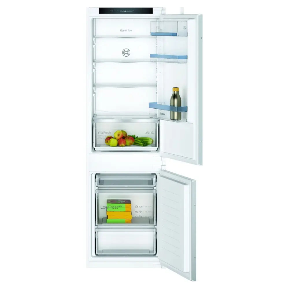 Bosch Series 4 KIV86VSE0G 177cm 60/40 Integrated Fridge Freezer with Sliding Door Fixing Kit - White