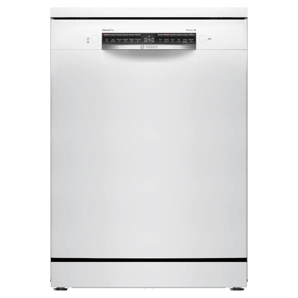 BosBosch Series 4 SMS4EKW06G Wifi Connected Full Size Dishwasher - White