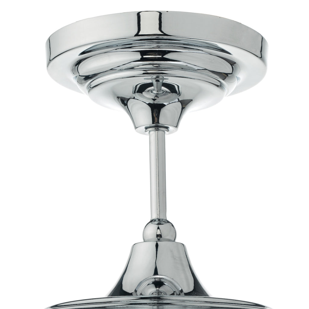 Caden Bathroom Semi Flush Polished Chrome Opal Glass IP44<br>Polished Chrome