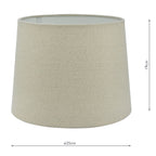 Cane Natural Linen Tapered Drum Shade 25cm<br>Natural